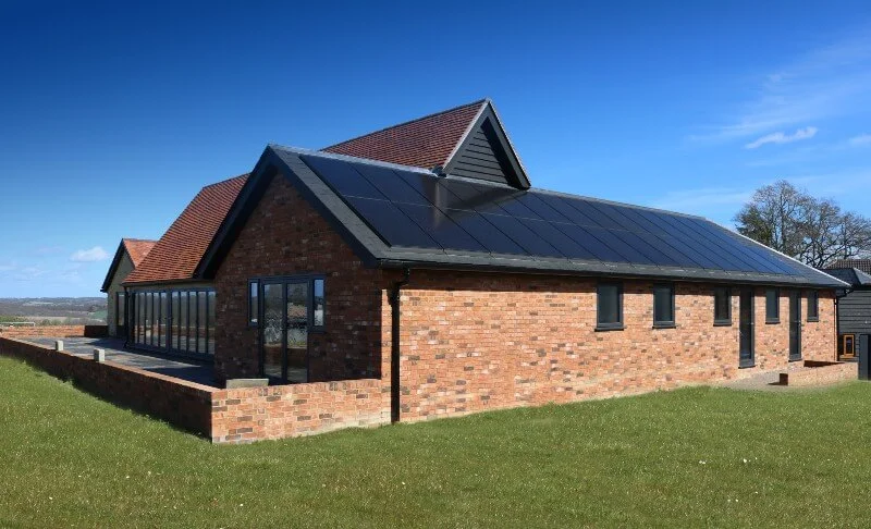 new build house with veridian solar