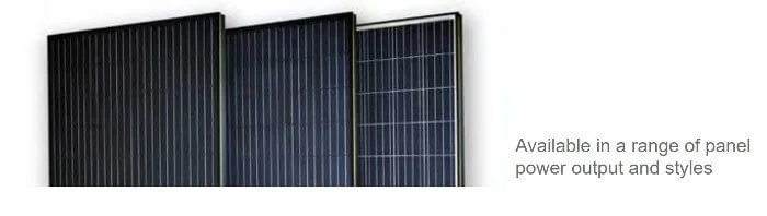 Veridian Solar panels product range